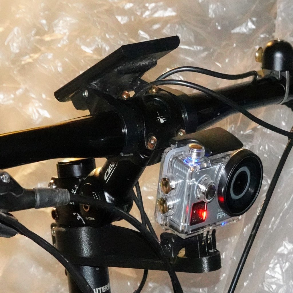 Βάση στήριξης αθλητικής κάμερας για στέλεχος τιμονιού ποδηλάτου