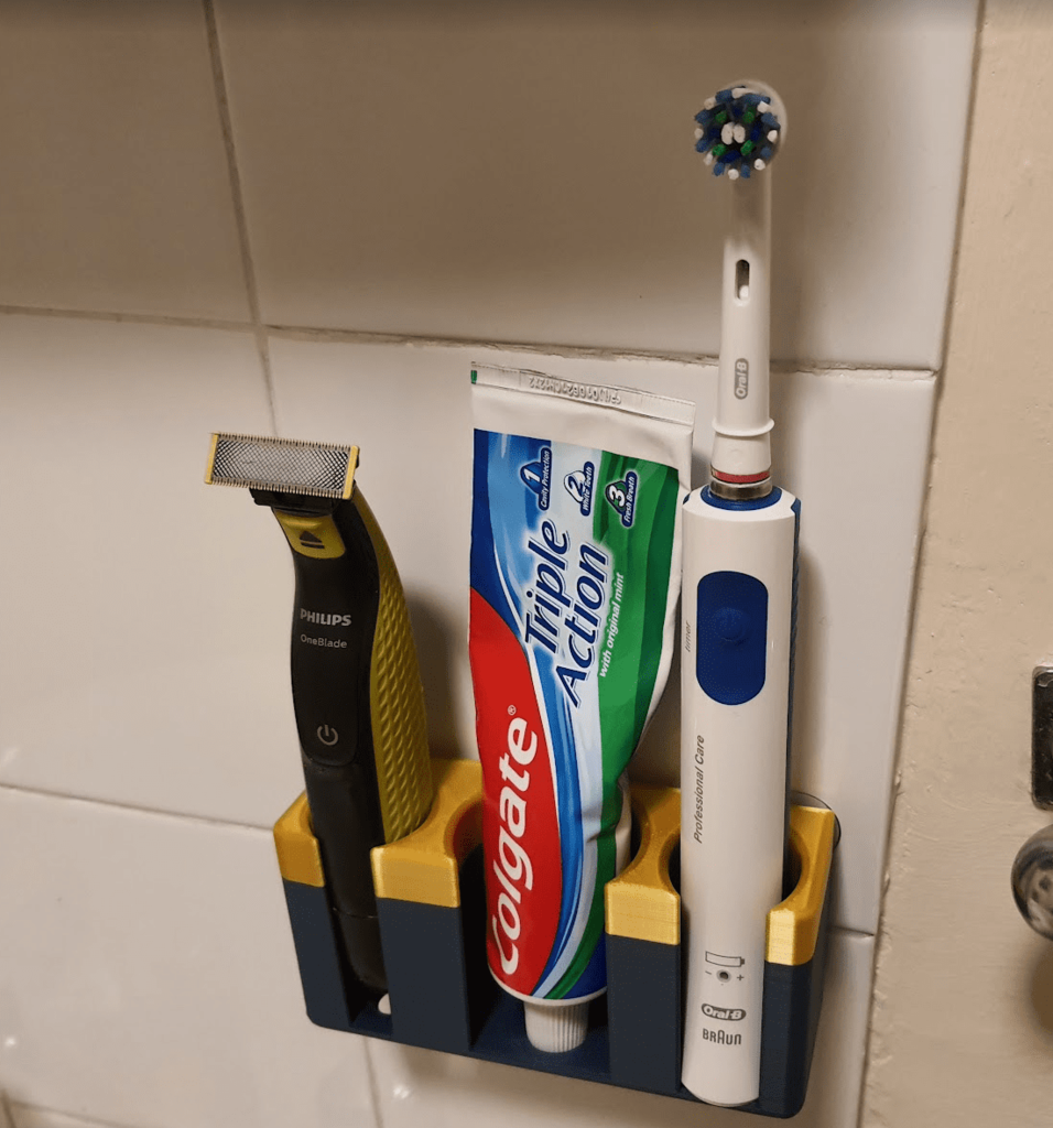 Bathroom Caddy για Oral B Pro 570 Οδοντόβουρτσα, οδοντόκρεμα και Phillips OneBlade