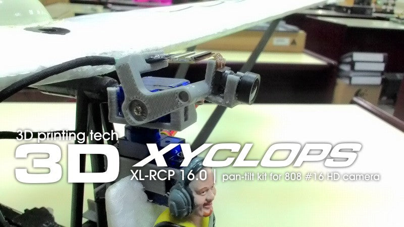 XL-RCP 16.0 XYCLOPS: Κλίση κάμερας πιλοτηρίου για κάμερα HD 808 #16 για ES Drifter Ultralight